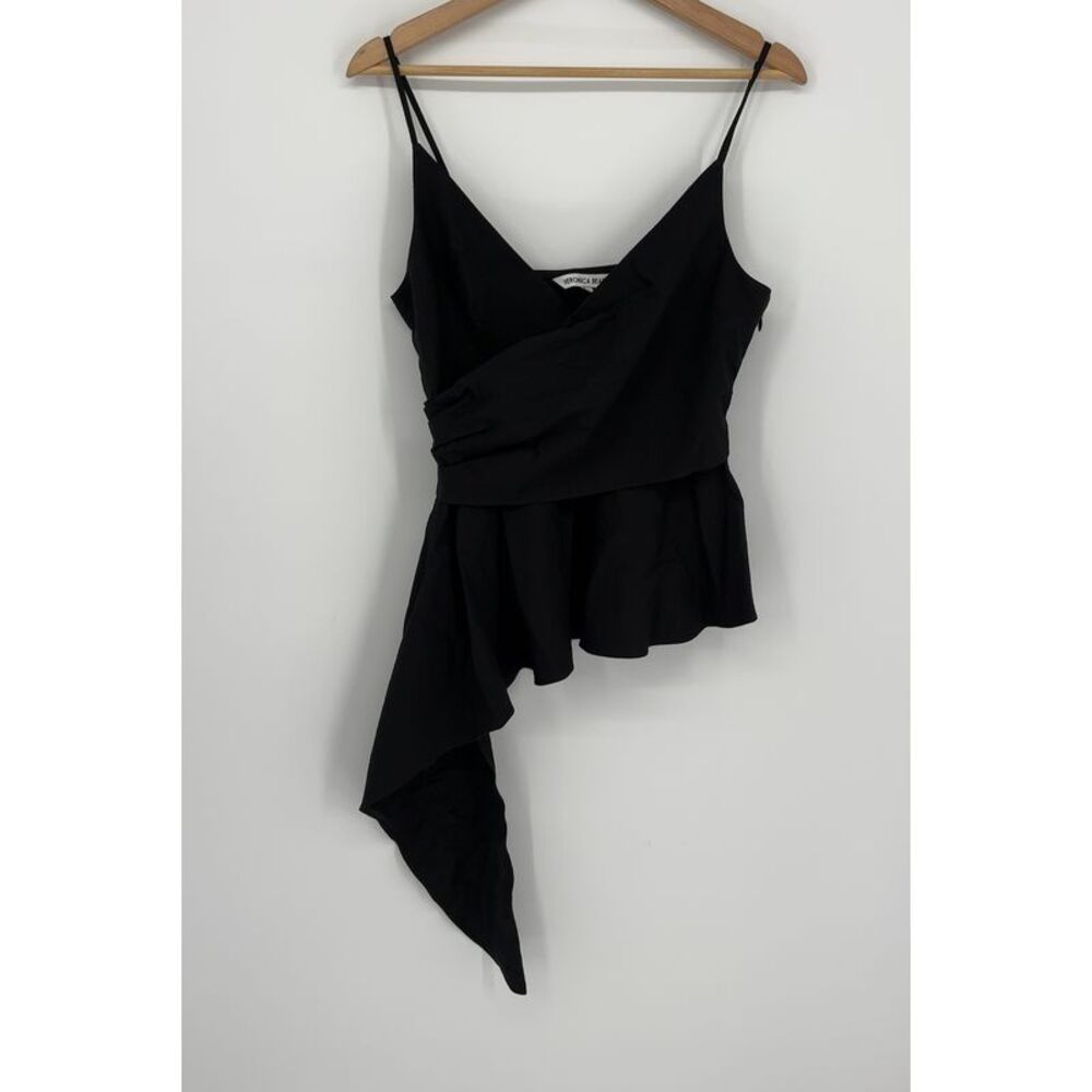 Veronica Beard Solange Wrap Top in Black